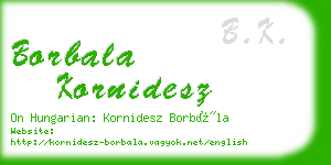 borbala kornidesz business card